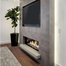 Fireplace TV wall