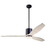 The Modern Fan Co. - LeatherLuxe Fan, Bronze/Black, 54" Whitewash Blades With LED, Remote Control - From The Modern Fan Co., the original and premier source for contemporary ceiling fan design: the LeatherLuxe DC Ceiling Fan in Dark Bronze and Black Leather with Whitewash Blades, 17W LED Light and choice of control option.
