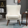 Claudie Wing Back Accent Chair, Beige