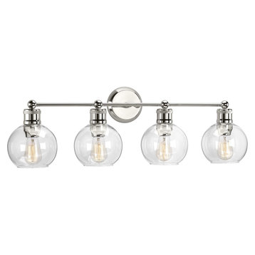 Hansford Collection 4-Light Bath and Vanity, Polished Nickel