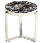 Cyan Lighting - Cyan Lighting Geodance - 17.25" Side Table, Nickel Finish - Geodance 17.25" Side Nickel *UL Approved: YES Energy Star Qualified: n/a ADA Certified: n/a  *Number of Lights:   *Bulb Included:No *Bulb Type:No *Finish Type:Nickel