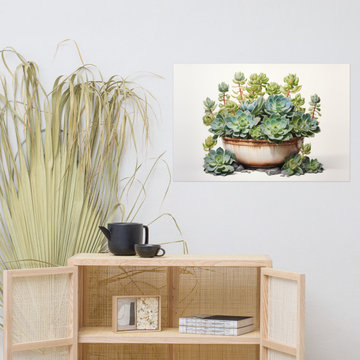 Farmhouse Wall Accents: A Watercolor Oasis Succulent Watercolor Painting