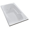 Troy 42 x 72 Rect. Drop-In Bathtub with Whirlpool Jetted & Air Therapy Jets
