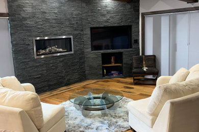 Inspiration for a rustic home design remodel in Denver