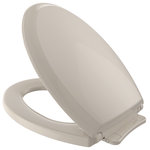 Toto - Toto Guinevere Soft Close Slow Close Elongated Toilet Seat and Lid Bone - TOTO Guinevere SoftClose Non Slamming, Slow Close Elongated Toilet Seat and Lid,  is the latest in innovative smart seat technology. Constructed of solid, High-Impact Plastic, this unique seat is specifically designed to reduce injury and to eliminate annoying Toilet Seat Slam. The seat and lid utilize a built-in SoftClose hinge system, which lowers the seat and lid down to the bowl gently and quietly.  This seat is designed to match the TOTO Guinevere toilet, but would also complement other TOTO elongated toilets as well as other brands of elongated toilets.