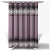 Shimmer Sequins Shower Curtain, Purple/Black