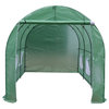 Outdoor 7 x 12 Ft Greenhouse Kit with Steel Frame and Green Cover