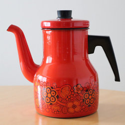【北欧ヴィンテージ食器】FINEL フィネル コーヒーポット(Primavera/プリマヴェーラ)1.75Ｌ - 中皿＆小皿