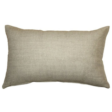 Pillow Decor - Tuscany Linen Natural 17 Throw Pillow, 12x20