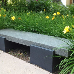 Stone Landscape Bench - Outdoor Benches