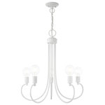 Livex Lighting - Livex Lighting Bari - Five Light Chandelier, White Finish - Canopy Included: Yes  Canopy DiBari Five Light Chan WhiteUL: Suitable for damp locations Energy Star Qualified: n/a ADA Certified: n/a  *Number of Lights: Lamp: 5-*Wattage:60w Medium Base bulb(s) *Bulb Included:No *Bulb Type:Medium Base *Finish Type:White