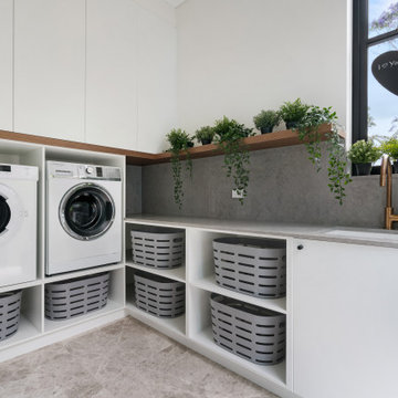 Contemporary Laundry Room Major Renovation of Heritage Home