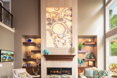 Inspiration for a family room remodel in Omaha