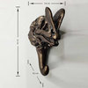 3 Pieces Resin Dinosaur Wall Hooks Bronze Decorative Mounted Coat Hangers