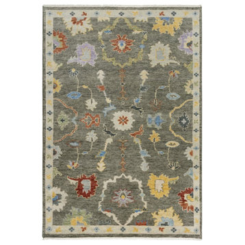 Alora Decor Muse 9' x 12' Gray/Brown/Red/Blue/Yellow Hand Knotted Area Rug