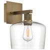 Port Nine Chardonnay Replaceable LED Wall Sconce Antique Brushed Brass/Clear
