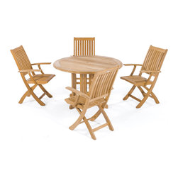 Barbuda Teak Folding Set - Outdoor Dining Sets