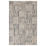 Jaipur Living - Nikki Chu by Jaipur Living Saville Handmade Abstract White/Black Area Rug, 8'x10' - A fusion of abstract modernity and global inspiration, this hand-tufted Nikki Chi area rug proves transitional with a unique and organic design. This pattern-rich wool and viscose layer showcases a classic black and white colorway for bold contrast and striking visual texture.