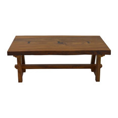 Raw Edge Coffee Tables | Houzz - PTS America - Ori Live Edge Foldable Coffee Table - Coffee Tables