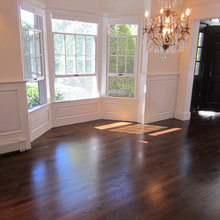 OAK FLOORS WITH DARK WALNUT