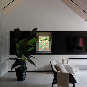 Contemporary Tennis Court Clubhouse