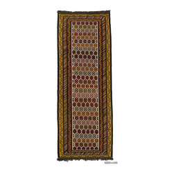 Antique Veramin Kilim - Area Rugs