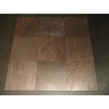 Copper Slate Tiles, Natural Cleft Face/Back Finish, 12"x12", Set of 80