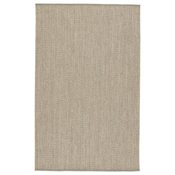 Jaipur Living Sven Indoor/Outdoor Solid Area Rug, Taupe/Cream, 5'x8'
