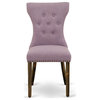 Gallatin Parson Chair, Distressed Jacobean 418 Leg, Dahlia Color, Set of 2