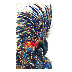 Lunch with Goliath | Black Cockatoo Painting - Paintings