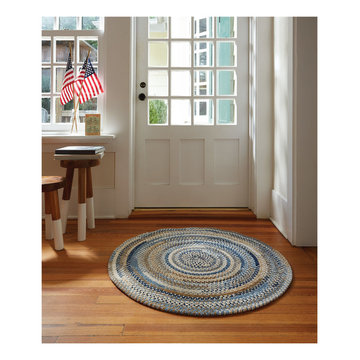 Habitat Round Braided Rugs, Blue