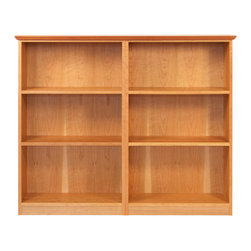 3-Space Bookcase Set in Cherry with Ogee Top - Bookcases