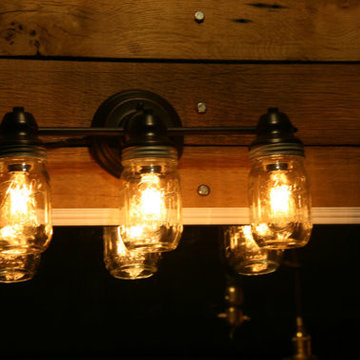 Rustic Mason Jar Wall Lamp