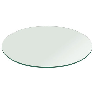 Glass Table Top: 37 inch Round 1/4 inch Thick Flat Polish Tempered
