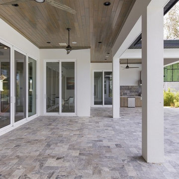 Transitional Custom Home on Lake Clarice in Windermere