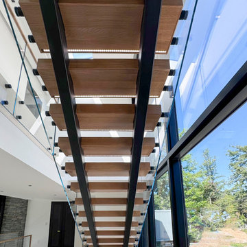 Project #126 | Contemporary Staircases with Integrated LEDs & Glass Railing