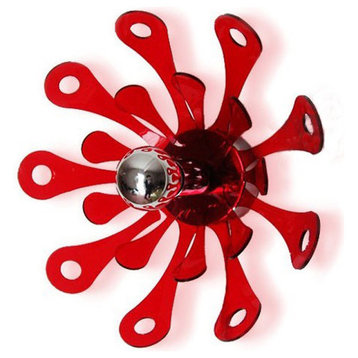 Rosace Wall Lamp, Red