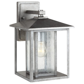 Sea Gull Lighting 1-Light Outdoor Lantern, Weathered Pewter