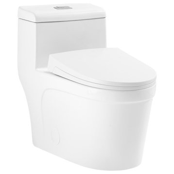 Cannes One-Piece Elongated Toilet Vortex Dual-Flush 1.1/1.6 gpf