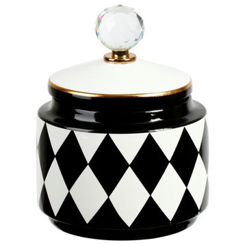 Harlequin Urn With Lid, Small 8"