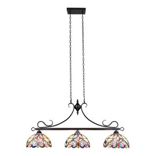 Grenville Victorian-Style 3 Light Island Pendant 47" Wide - Victorian ...