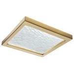 Norwell Lighting - Norwell Lighting 5391-SB-WV For-Square - 12" 1 LED Flush Mount - Textured resin diffuser paired with a simple box lFor-Square 12" 1 LED Satin Brass White ReUL: Suitable for damp locations Energy Star Qualified: n/a ADA Certified: YES  *Number of Lights: Lamp: 1-*Wattage: Integrated LED bulb(s) *Bulb Included:Yes *Bulb Type:Integrated LED *Finish Type:Satin Brass