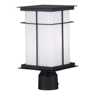 Kenroy Home Mesa 1-Light Medium Post Lantern Textured Black Finish