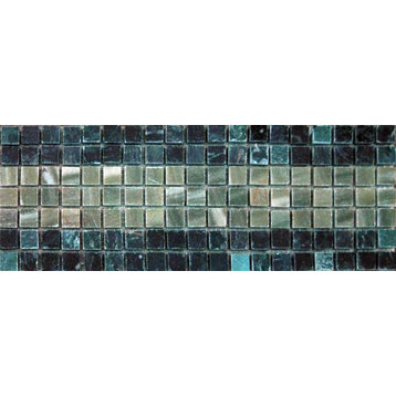 Mosaic Border, Emerald Shades, 5"x12"