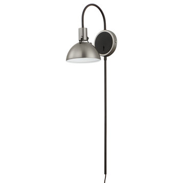 Dawn One Light Wall Sconce in Satin Nickel