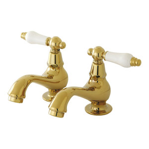 Kingston Brass KS1108BEX Essex Basin Tap Faucet with Cross Handle Brushed Nickel