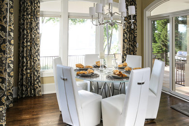Inspiration for a transitional dining room remodel in Raleigh