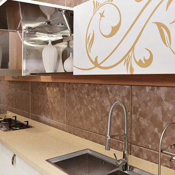 Z004 Florence Stainless Steel Kitchens Cabinets