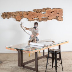 Custom Resin and Live Edge Dining Table By Kristopher Kirkpatrick - Desks And Hutches
