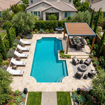 California Backyard Oasis with Modern Pool